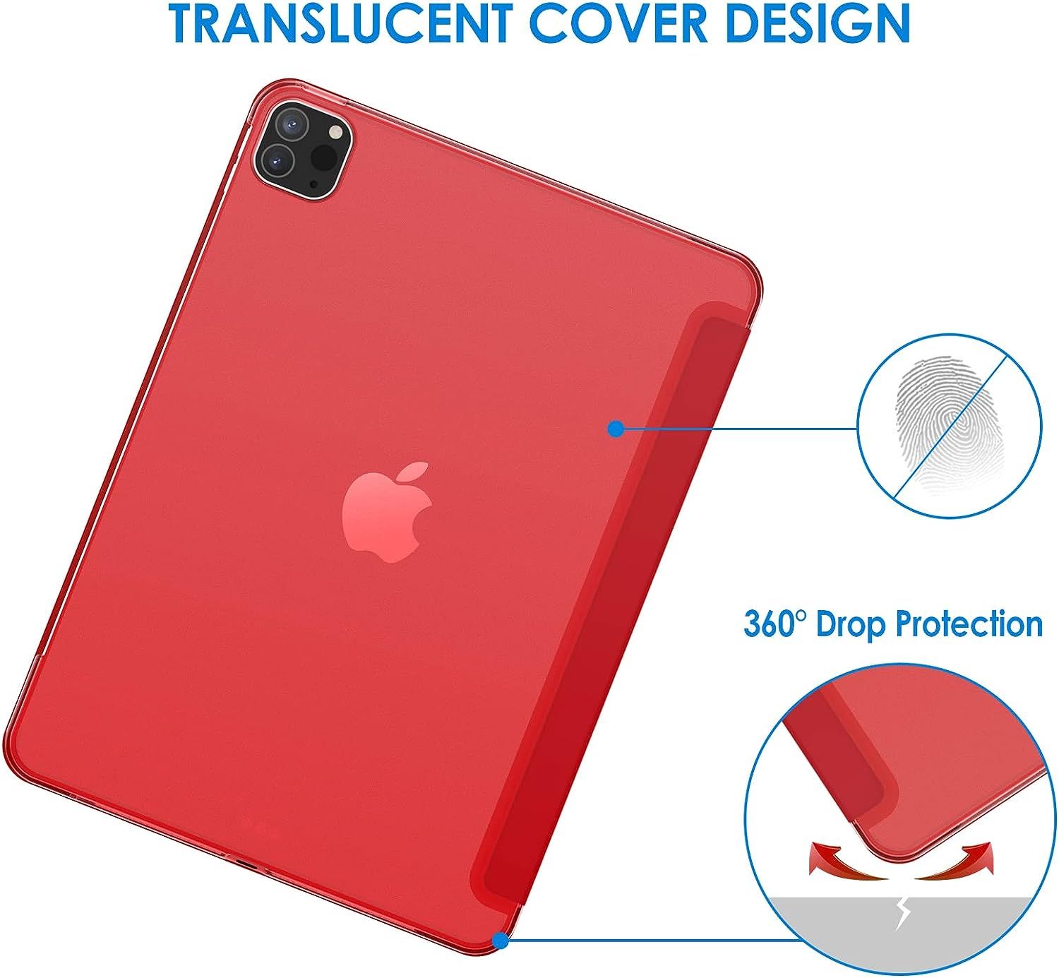 JETech Case for iPad Pro 11 Inch, 2022/2021/2020 Model, Slim Stand Hard  Back Shell Smart Cover with Auto Wake/Sleep (Red) (Red), Mobile Phones &  Gadgets, Mobile & Gadget Accessories, Cases & Sleeves