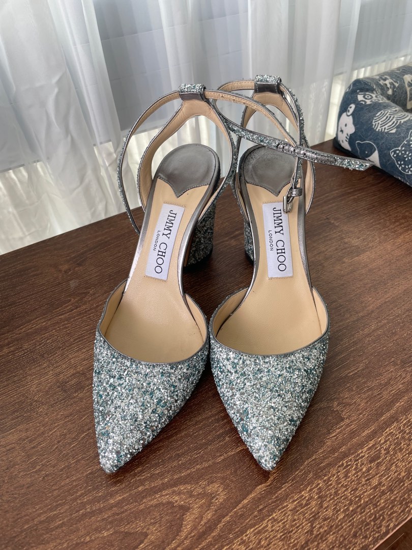 Glitter heels Jimmy Choo Gold size 39 EU in Glitter - 38961658