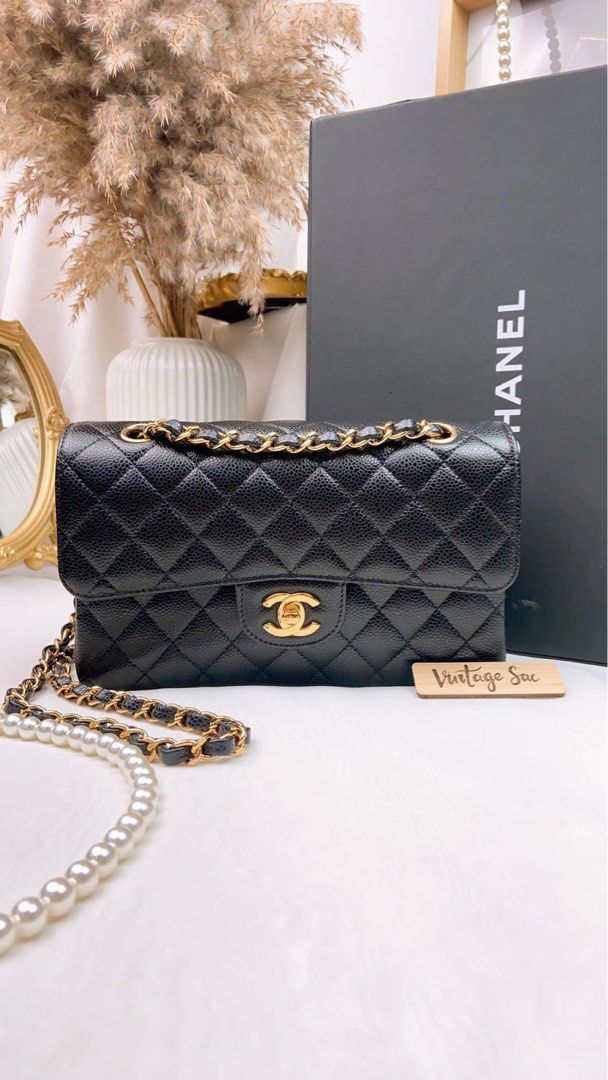 CHANEL, Bags, Chanel Cf Jumbo Black Caviar Ghw Single Flap