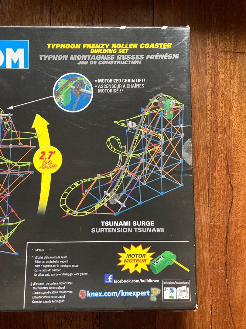 K'NEX - Thrill Rides Typhoon Frenzy Roller Coaster Building Set on ...