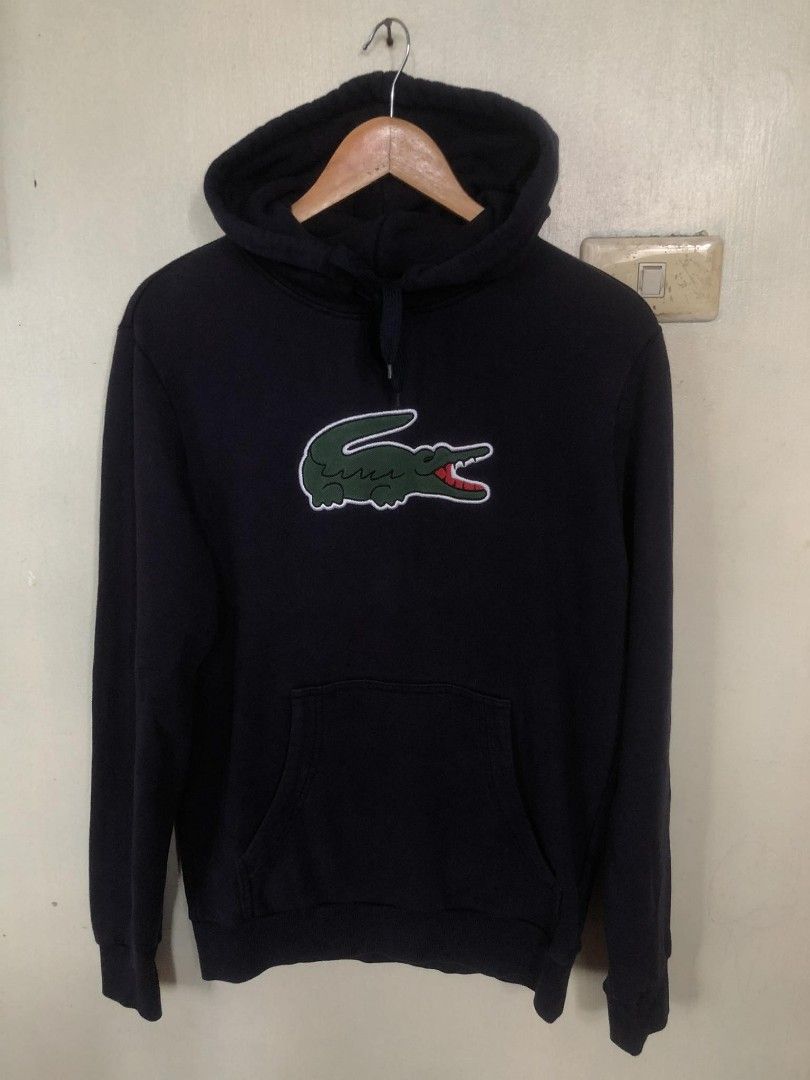 Lacoste large logo hoodie hot sale
