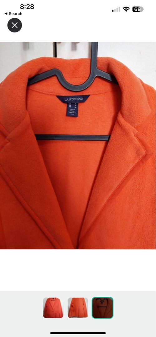 Lands end hotsell orange jacket