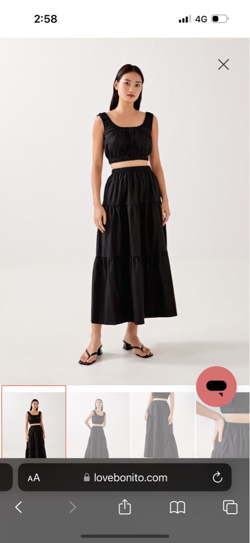 Elastic waist tiered skirt hotsell