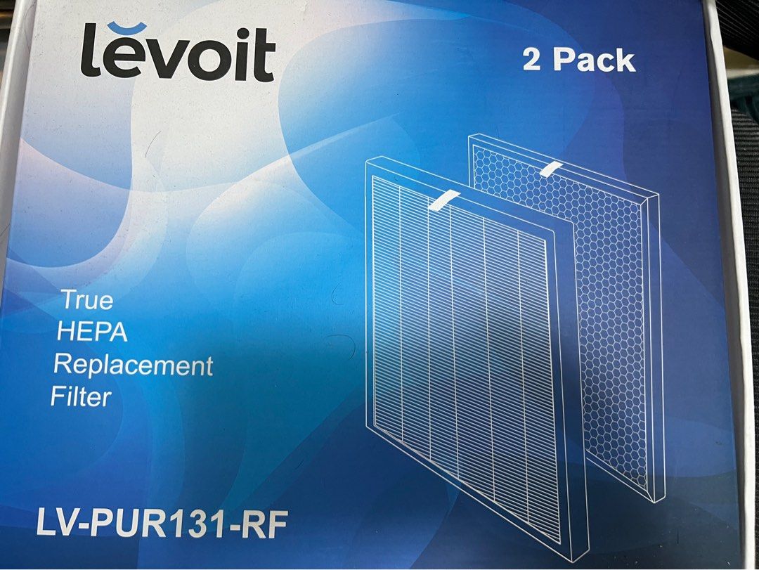 LEVOIT Air Purifier LV-PUR131 Replacement Filter True HEPA & Activated  Carbon Filters Set, LV-PUR131-RF, (2 Pack), TV & Home Appliances, Other  Home Appliances on Carousell