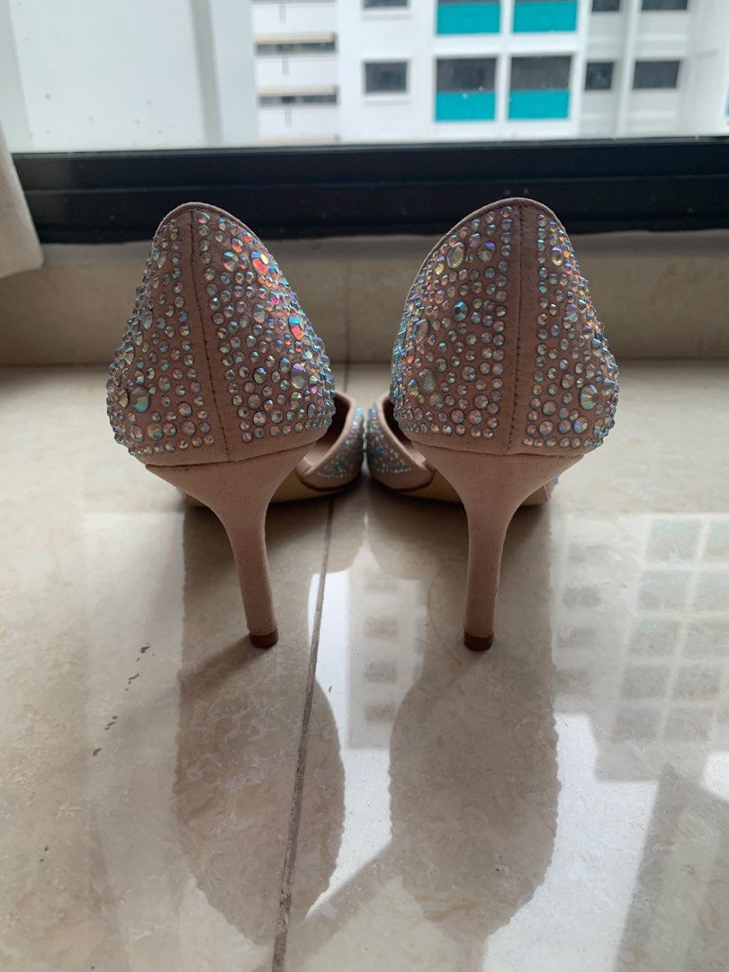 Rainbow rhinestone heels new arrivals