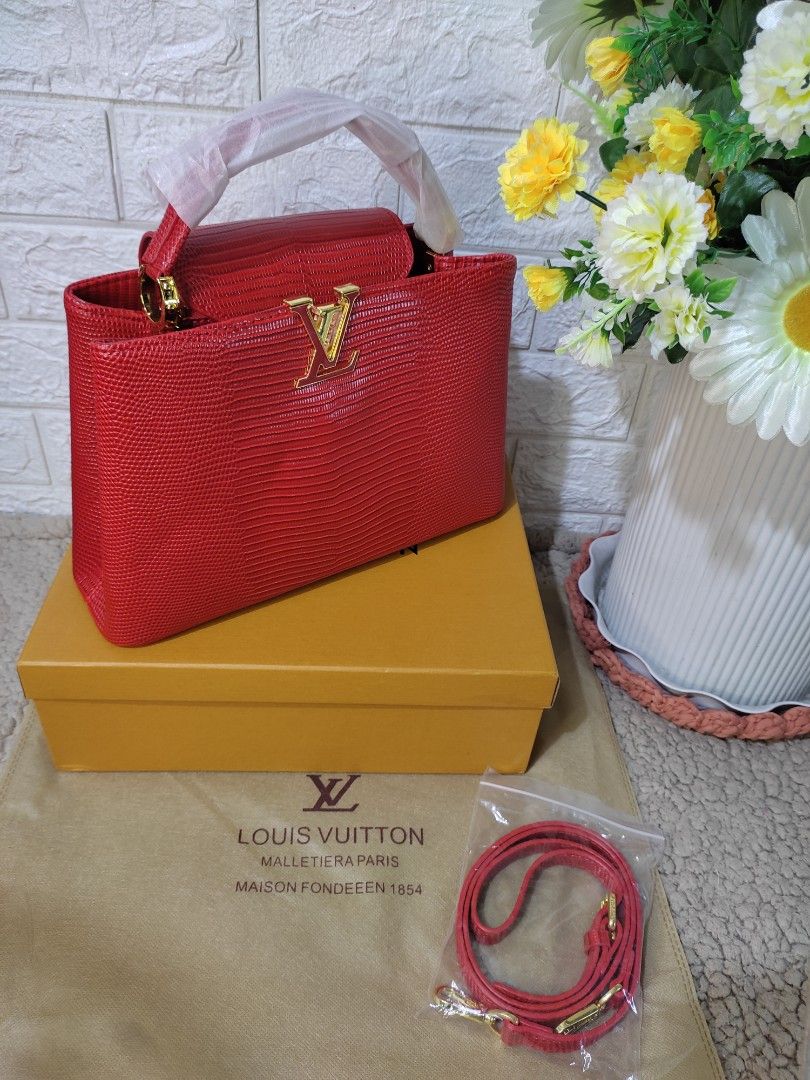 Louis Vuitton Capucines in Ostrich Leather, Luxury, Bags & Wallets on  Carousell