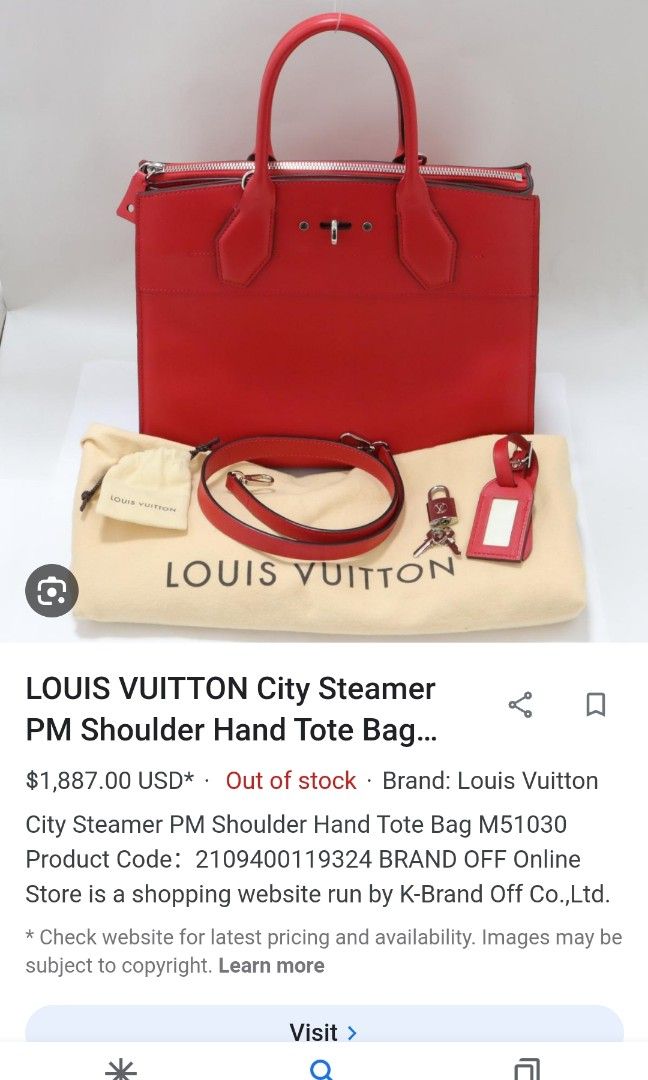 💯Louis vuitton city steamer bag, Luxury, Bags & Wallets on Carousell