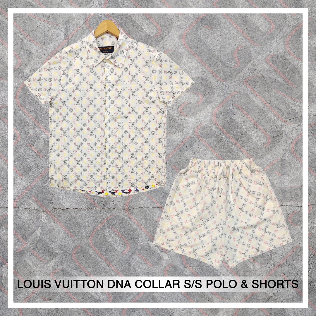 Louis Vuitton LV short sleeve DNA shirt, Luxury, Apparel on Carousell