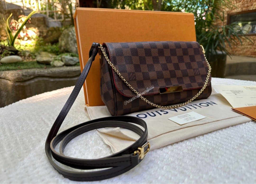 Louis Vuitton Favorite MM Crossbody Damier Ebene Chain - Receipt, Box, Dust  bag