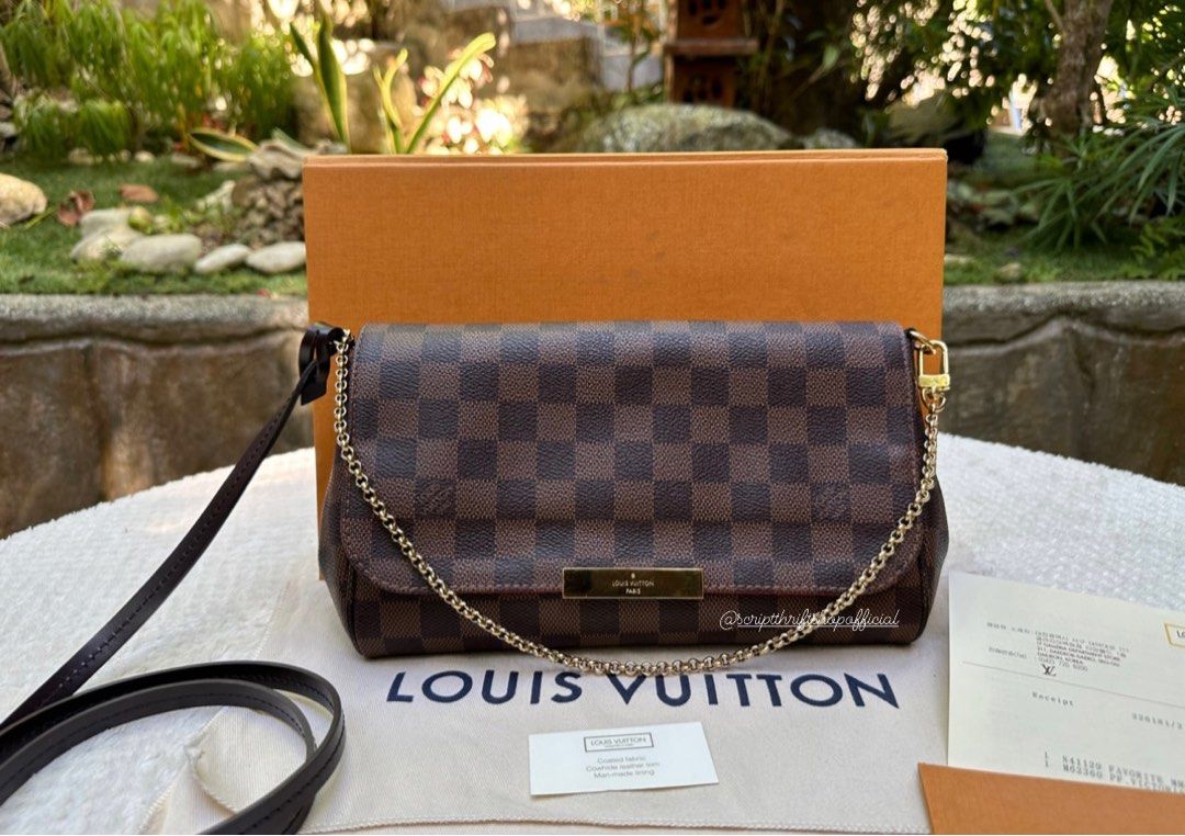Louis Vuitton, Bags, Louis Vuitton Favorite Mm Damier Ebene Crossbody  Shoulder Bag Receipt Dustbag