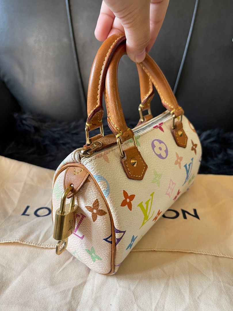 Louis Vuitton LV Nano Mini Speedy Multicolor White Authentic, Luxury, Bags  & Wallets on Carousell