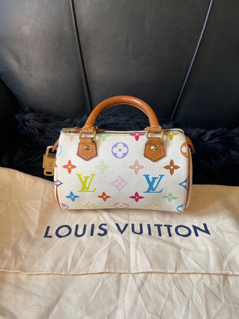Louis Vuitton LV Nano Mini Speedy Multicolor White Authentic, Luxury, Bags  & Wallets on Carousell