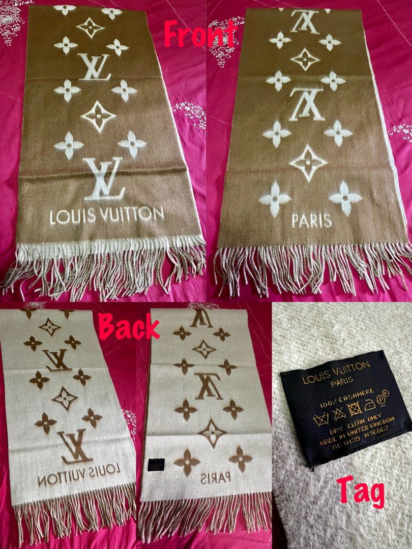 LV Reykjavik Gris cashmere scarf, Luxury, Accessories on Carousell