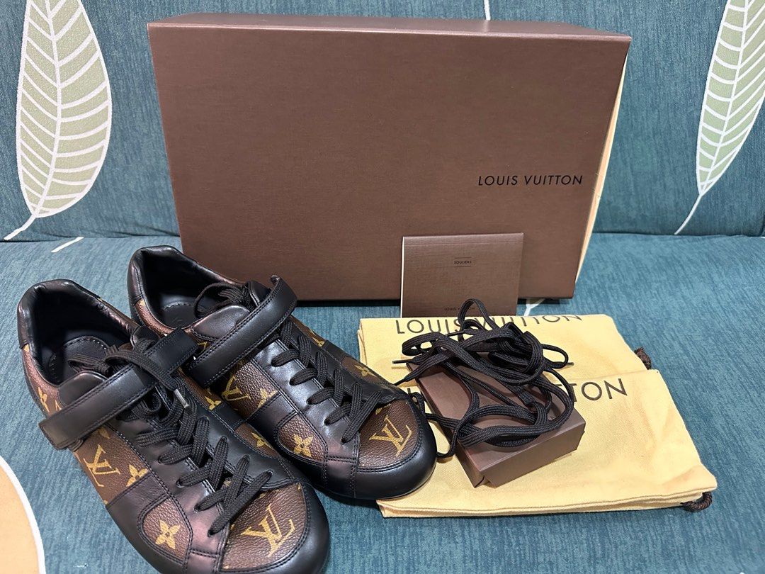 Louis Vuitton, Shoes, Mens Brown Louis Vuitton Leather Sneakers Size 8