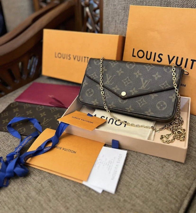 Louis Vuitton felice pochette, Barang Mewah, Tas & Dompet di Carousell