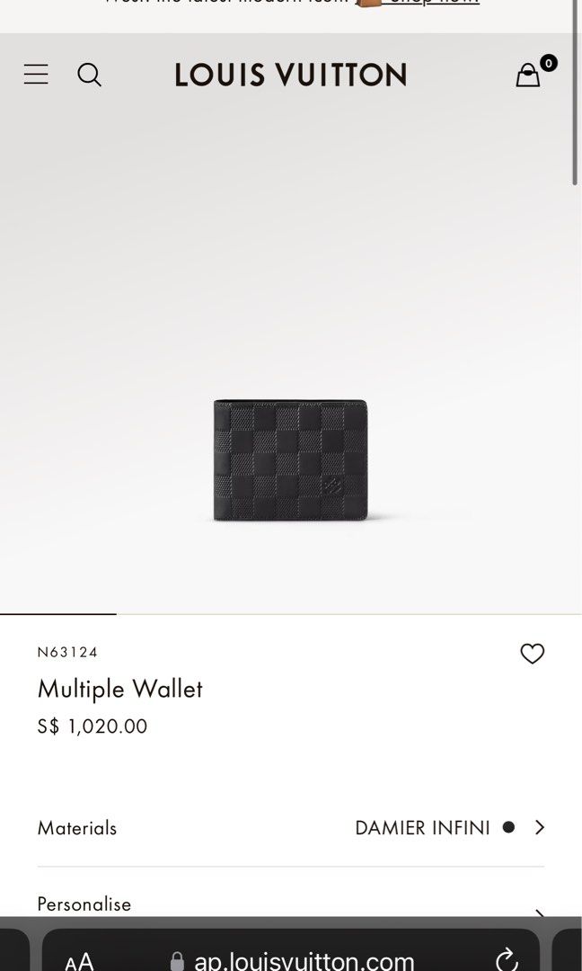 Multiple Wallet Damier Infini - Personalisation