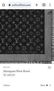 Louis Vuitton Monogram Shine Shawl Scarf Classic Brown And Gold With Box,  Luxury, Apparel on Carousell