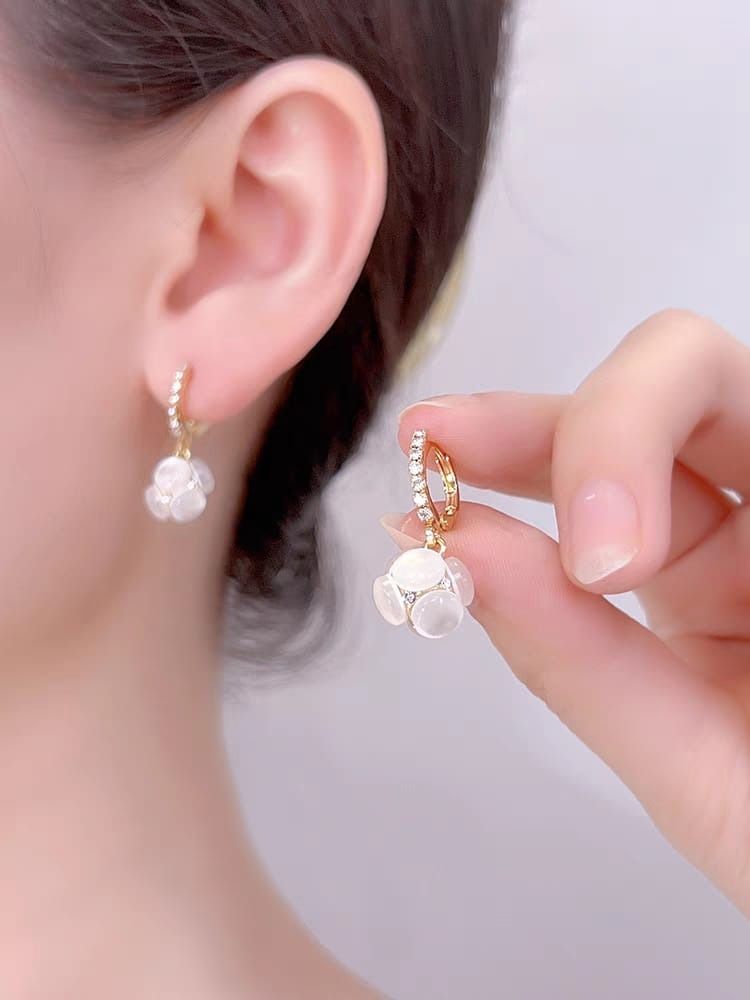 Marble Ball Earring for Ladies Women Girl Jewellery Jewelry Accessories fulltimeholidays