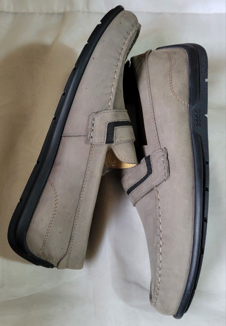 ecco suede loafers