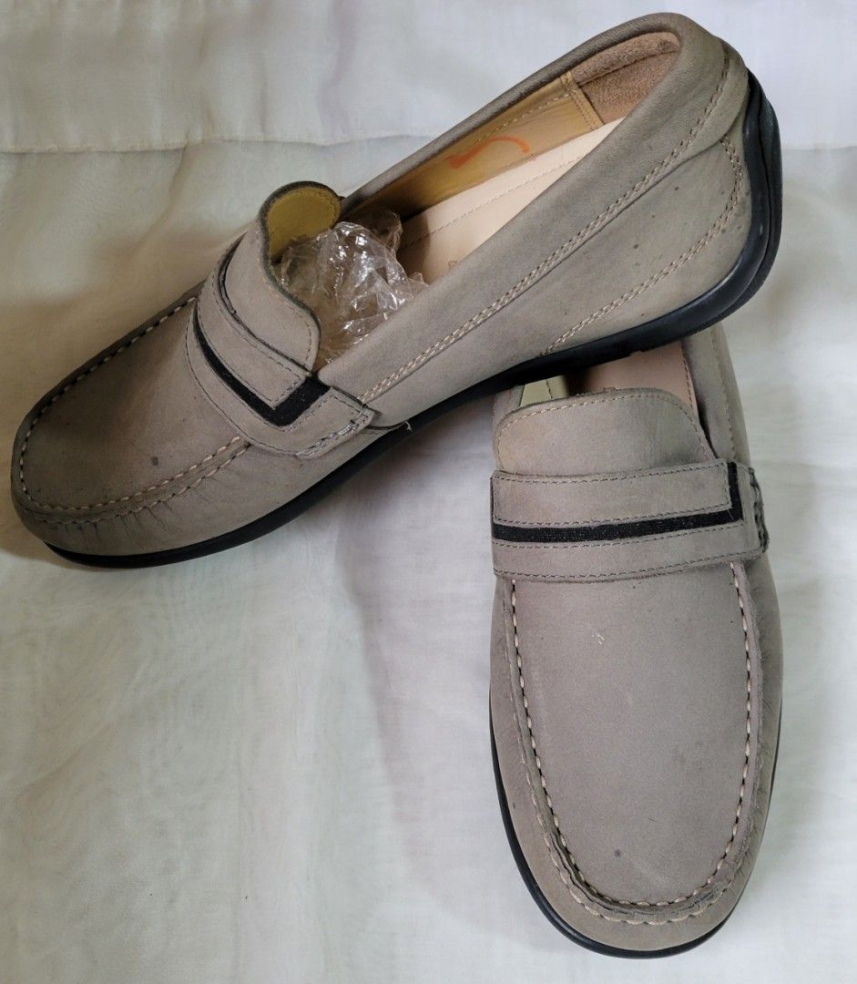 ecco suede loafers