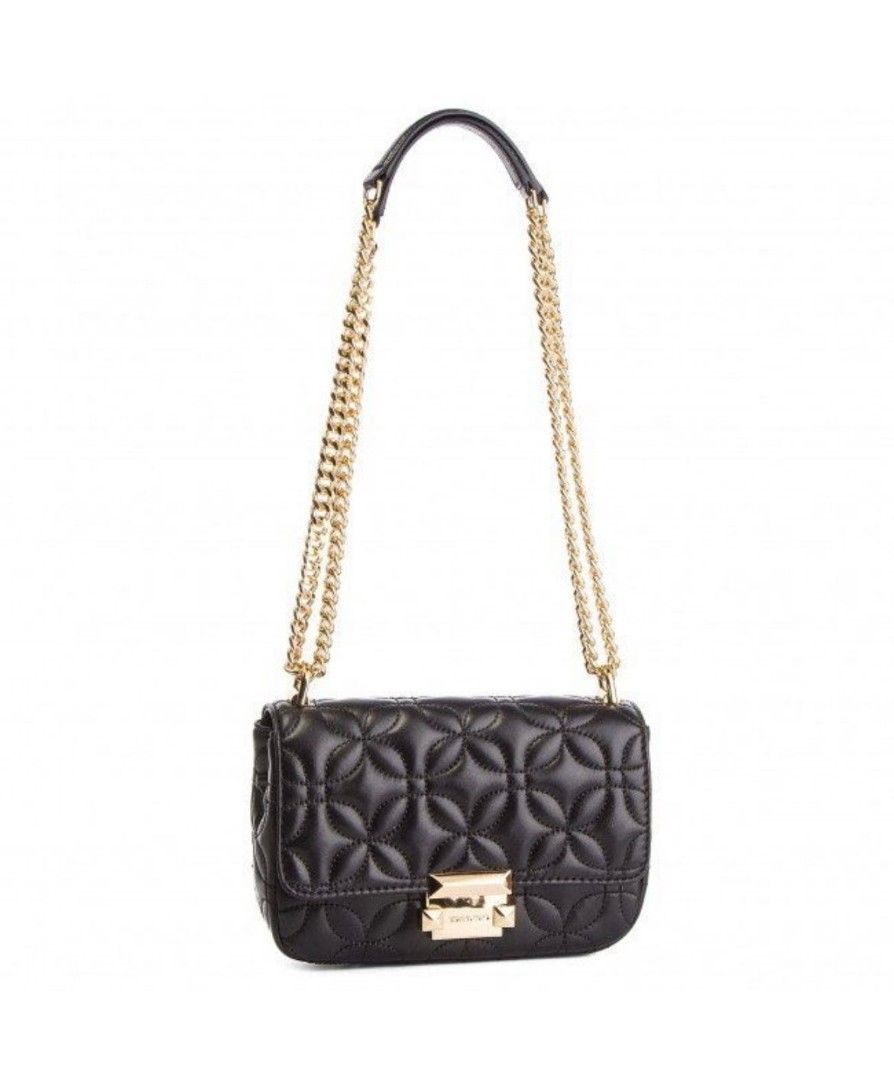 Michael michael kors sloan quilted floral chain hot sale shoulder bag