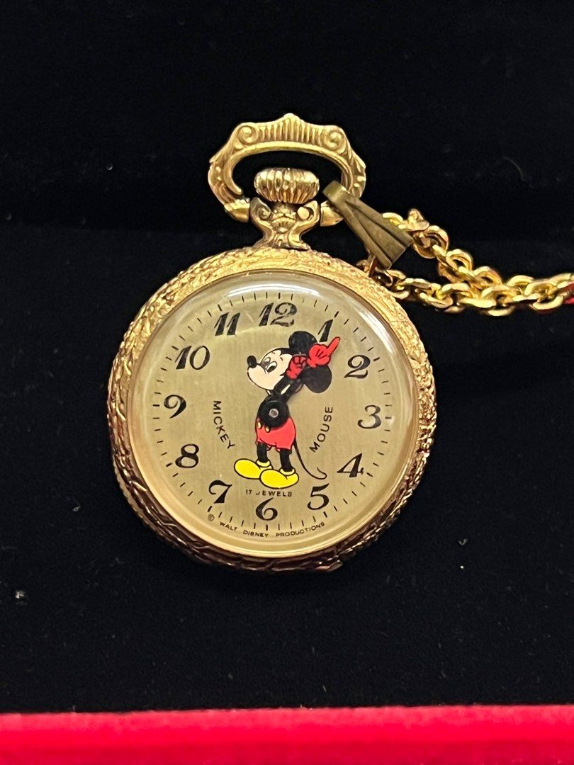 Mickey mouse pocket watch verichron quartz shop