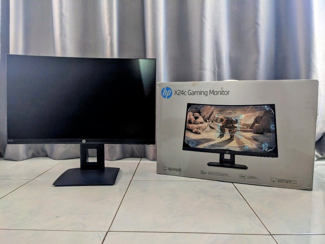 Monitor HP X24C Curved Gaming, Computers & Tech, Desktops on Carousell
