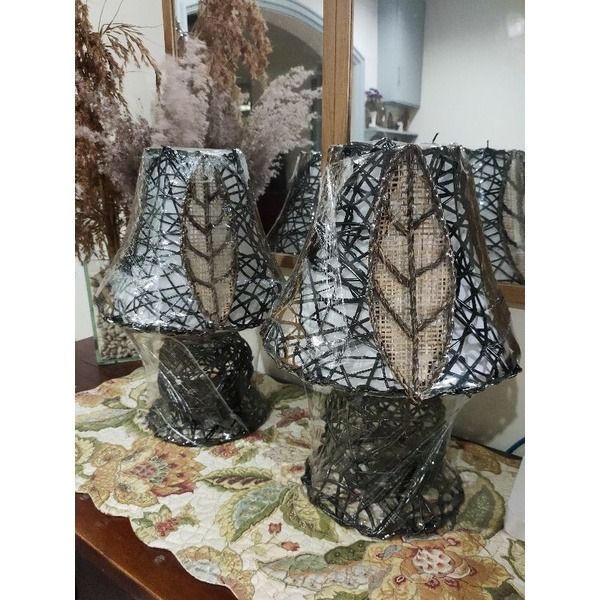 Native Handycrafts TableTop Lampshade (Category: Lighting) located in Malabon City. Submitted by njmanzano213 (Listing ID 1251205405, Image 1). Description: Made of nito vine Proudly made from te Province of Albay with on/swith also accept bulk order round - 550 spiral - 450.