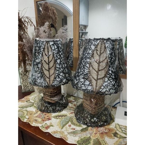 Native Handycrafts TableTop Lampshade (Category: Lighting) located in Malabon City. Submitted by njmanzano213 (Listing ID 1251205405, Image 3). Description: Made of nito vine Proudly made from te Province of Albay with on/swith also accept bulk order round - 550 spiral - 450.
