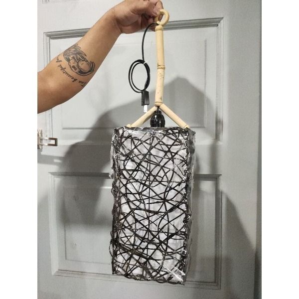 Native Rustic Hanging Lamp Handycrafts (Category: Lighting) located in Malabon City. Submitted by njmanzano213 (Listing ID 1251204627, Image 3). Description: Made of nito vine Proudly made from the Province of Albay with on/off switch Also accept bulk order.