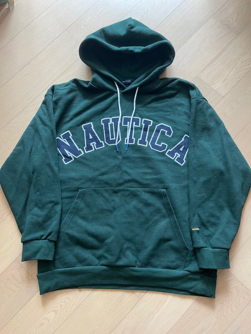 Nautica oversized hoodie green XL, 男裝, 上身及套裝, 衛衣 - Carousell