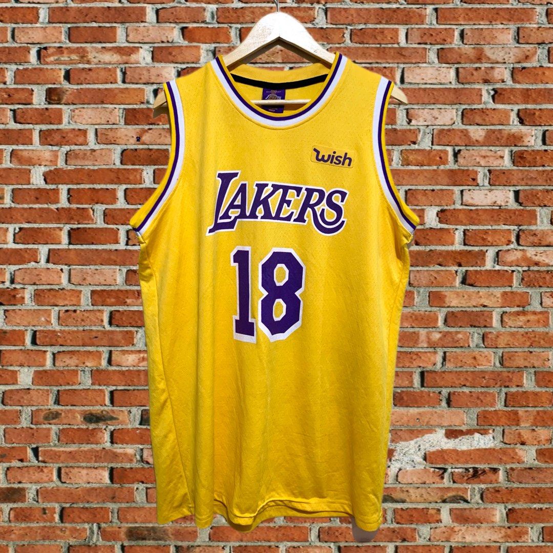 Los Angeles LA Lakers 18-19 Replica Yellow Jersey XL Wish Jersey Promo