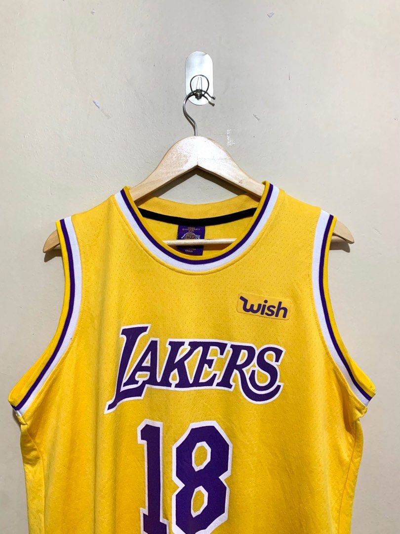 Los Angeles LA Lakers 18-19 Replica Yellow Jersey XL Wish Jersey Promo