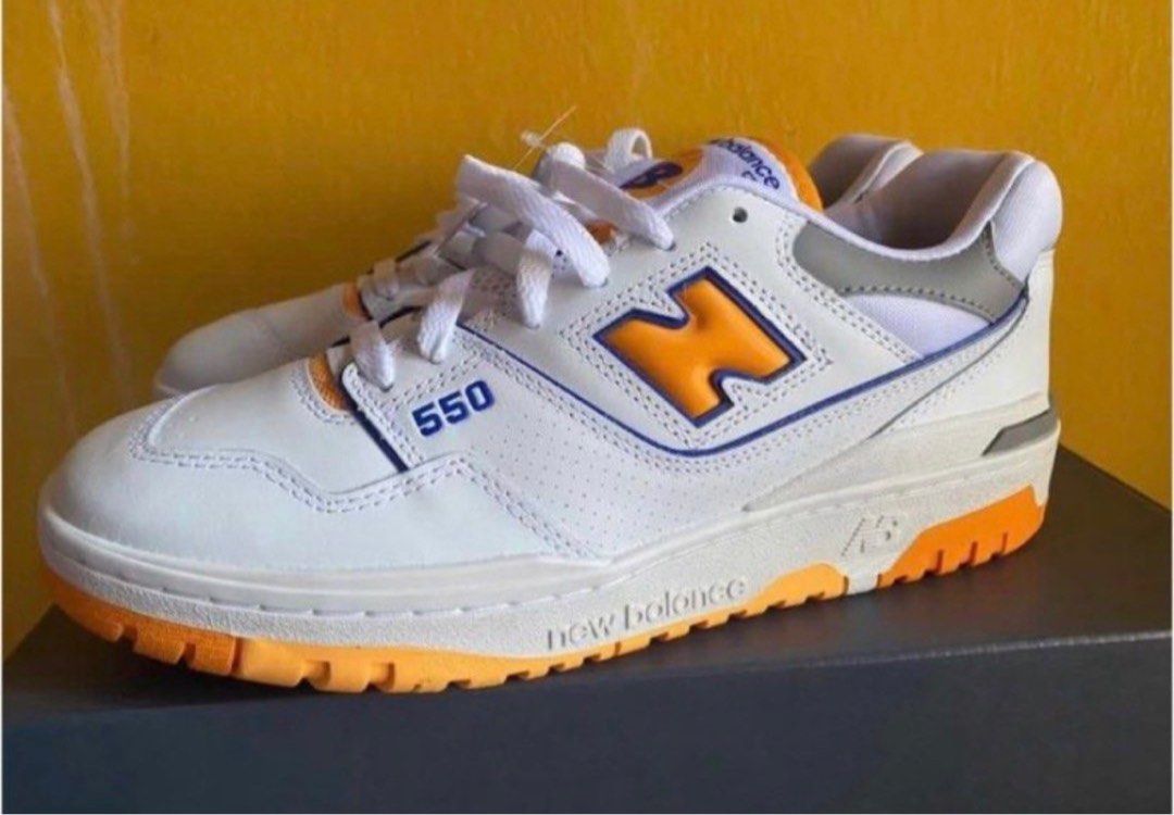 New Balance 550 White Vibrant Orange