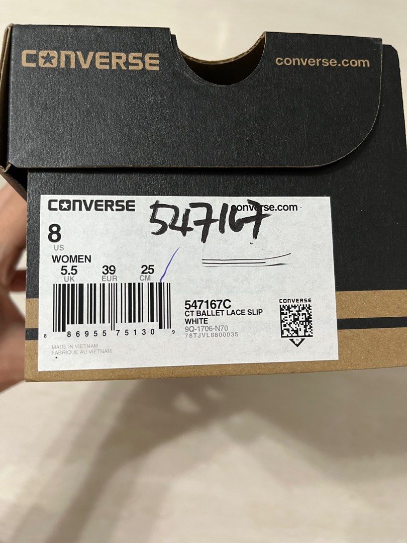 New White Converse woman 39 EUR 5.5UK 8 US