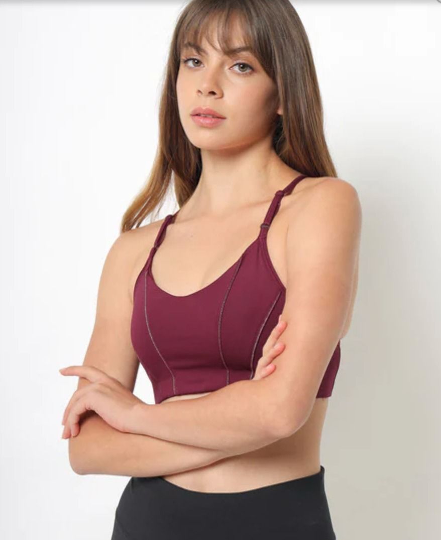 Maroon nike sports bra discount
