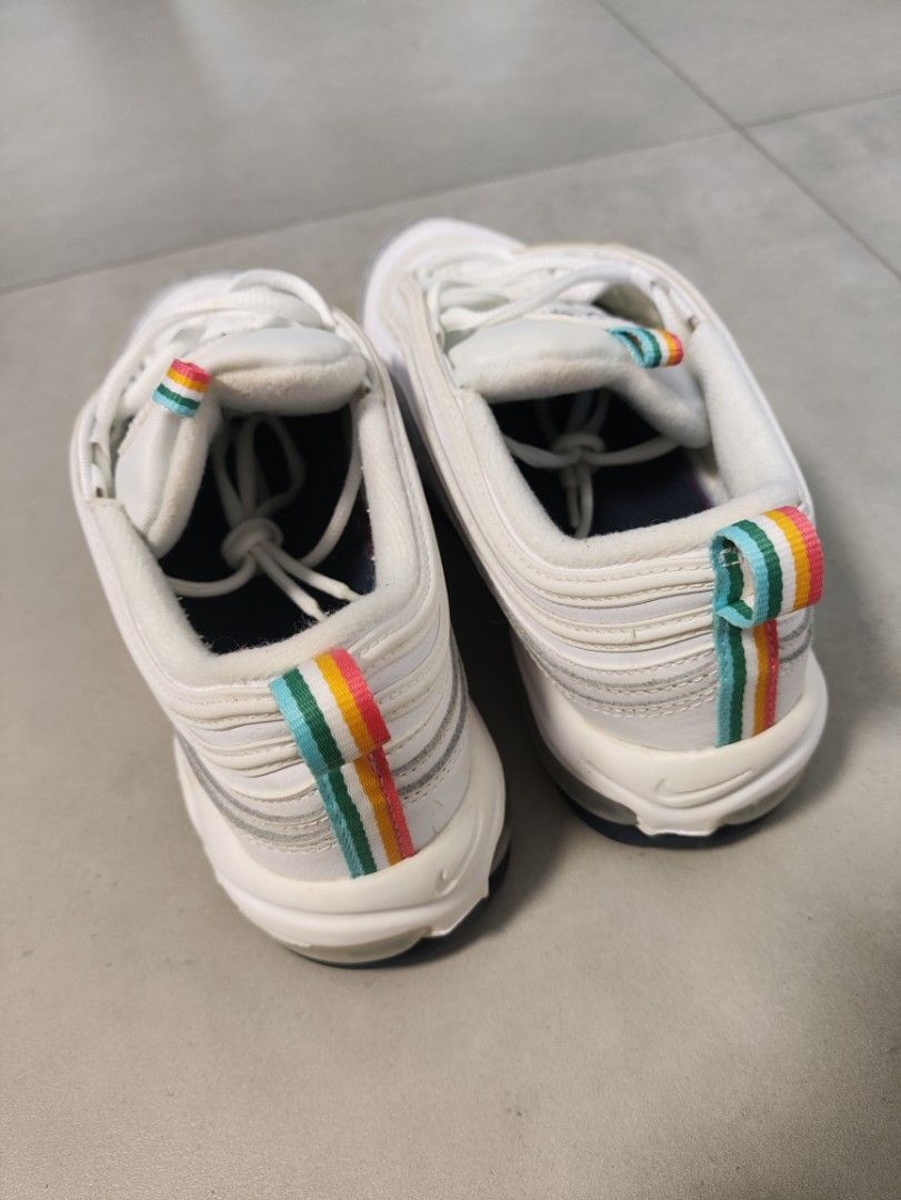 White and blue nike air max 97 best sale