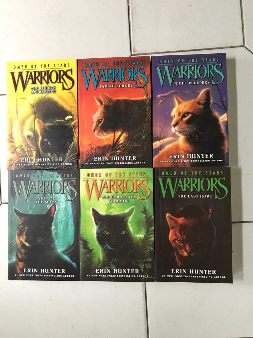 Warrior Cats Series 4 Omen Of The Stars Books 1 - 6 Collection Set by Erin  Hunter (The Fourth Apprentice, Fading Echoes, Night Whispers, Sign of the  Moon, The Forgotten Warrior 