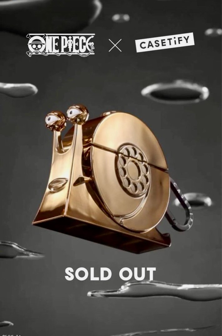 One Piece x Casetify Golden Transponder Snail AirPods Pro 2 case