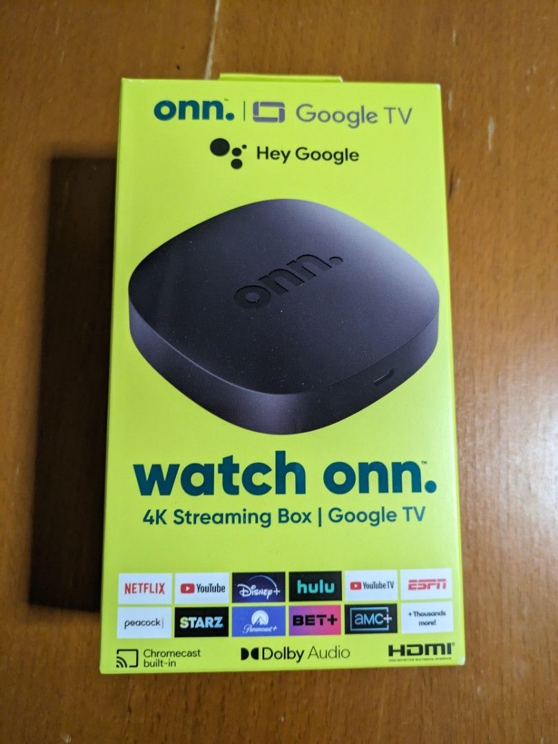 onn Watch Google TV 4K Streaming Box (New, 2023), 4K UHD