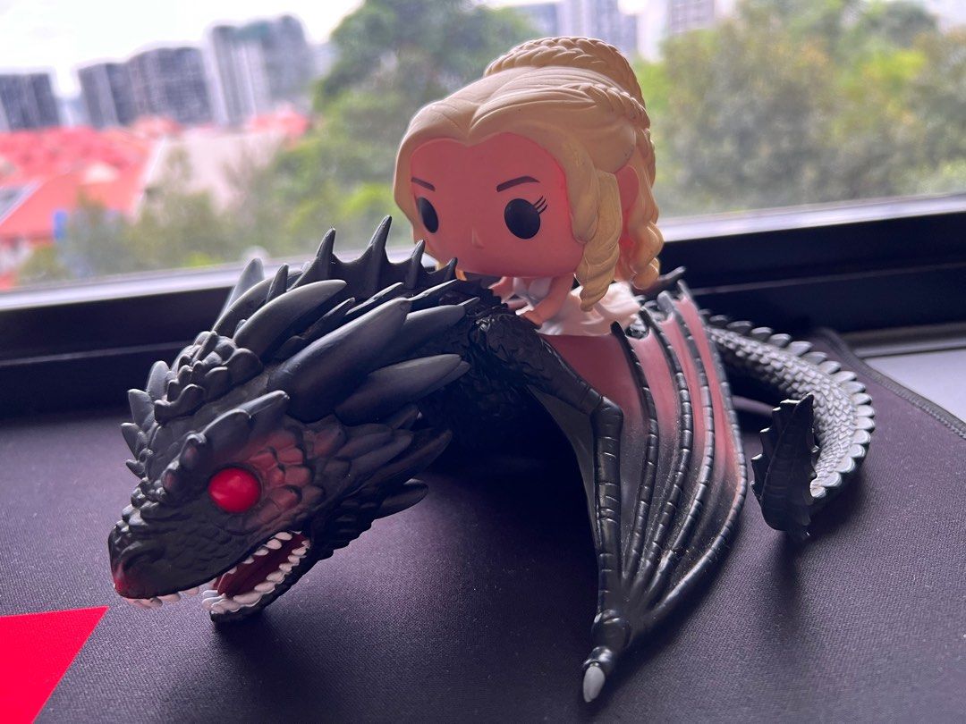 OOB Funko Pop GOT Daenerys & Drogon (Game of Thrones, Rides, Movie, Dragon)