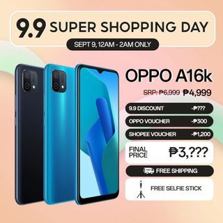 OPPO A16 series | expandable to 256GB Storage* | 6.5" HD+ Display | 13MP Main Camera Smartphone