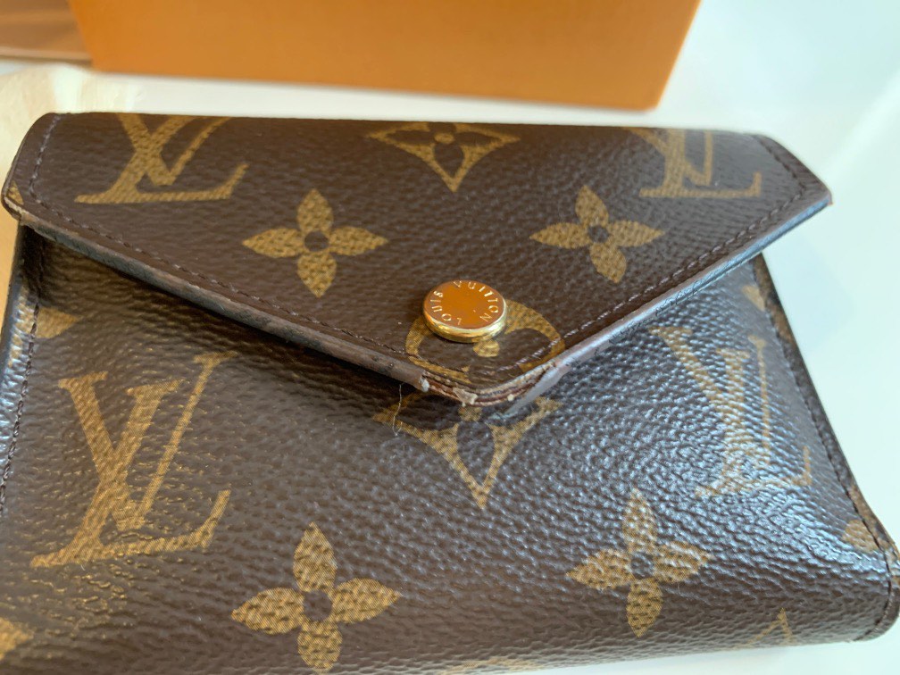 LV Victorine Wallet w/ gold button, Luxury, Bags & Wallets on Carousell