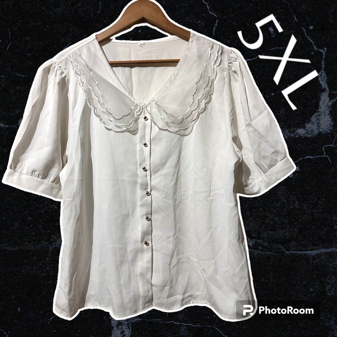 Vintage blouses plus size on sale