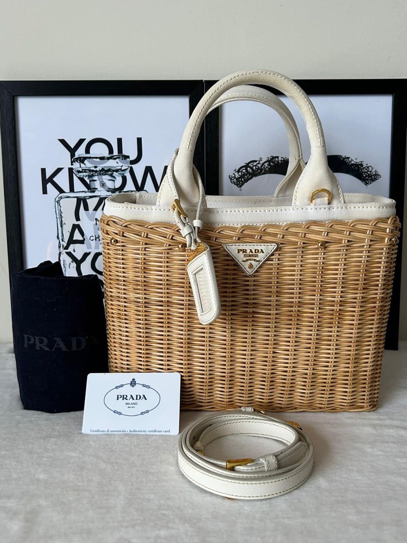 Prada store wicker handbag