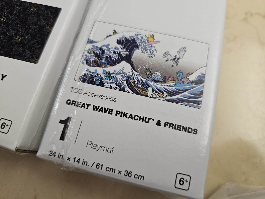 PTCG pokemon WCS 2023 橫濱卡墊浮世繪比卡超Playmat Great Wave