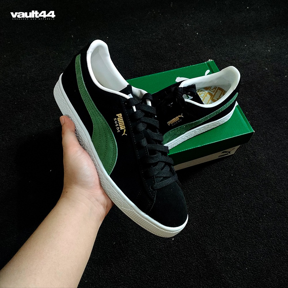 Green and black pumas best sale