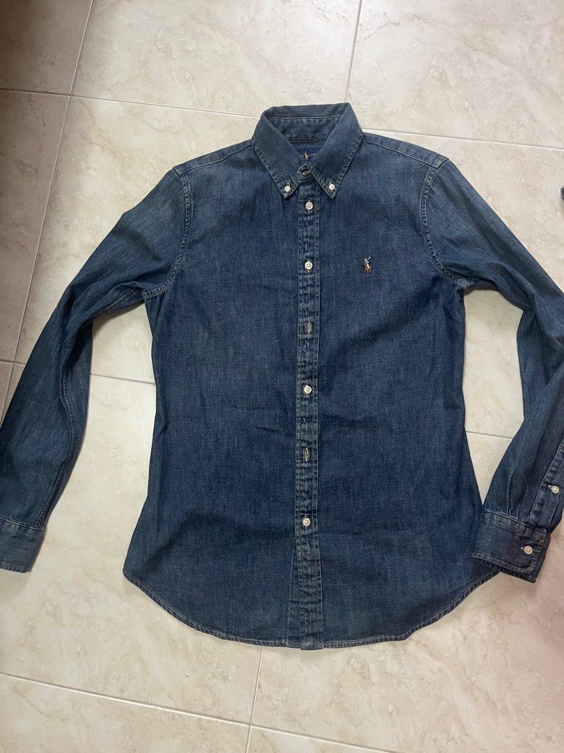 Ralph lauren blue shop jean shirt