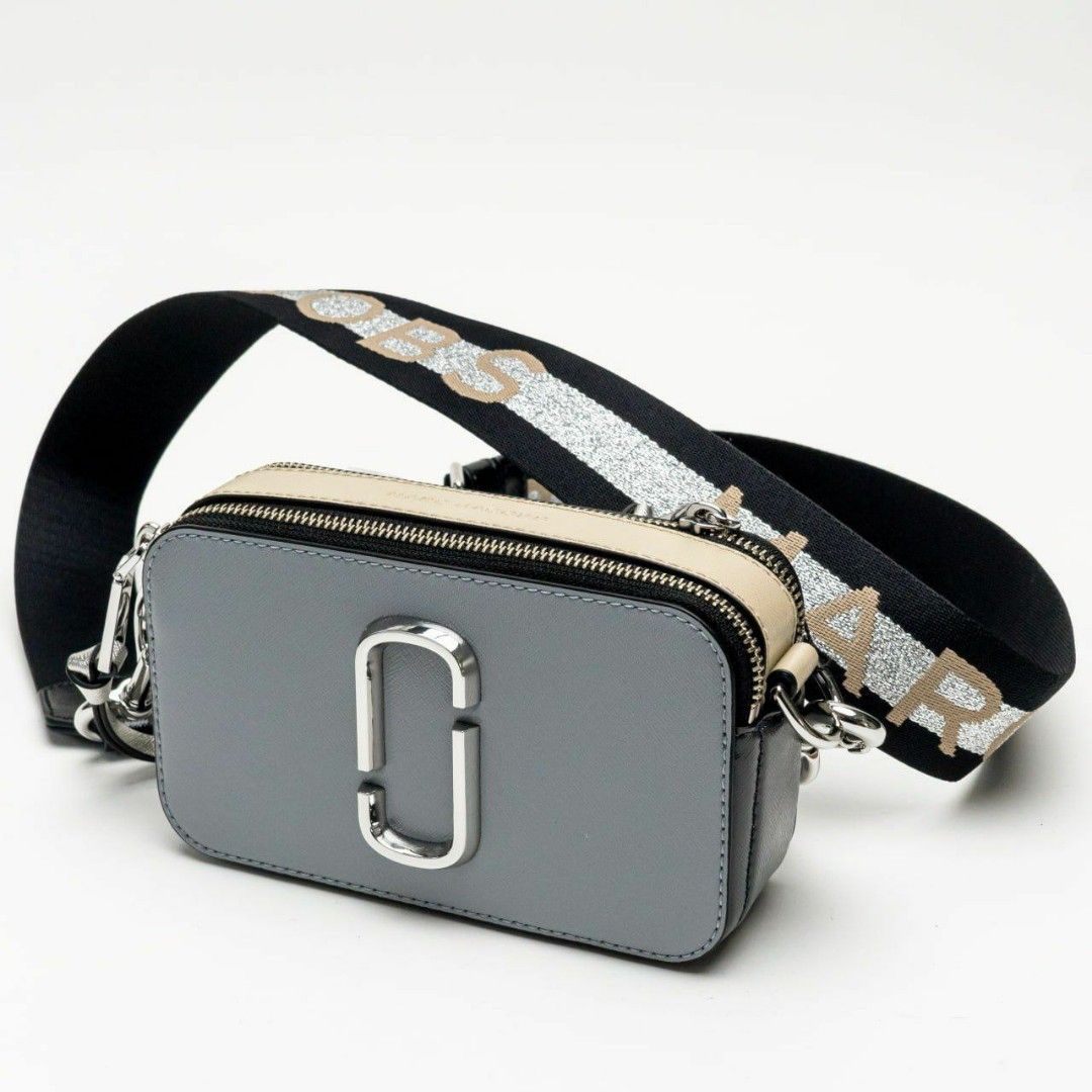 The Snapshot Logo Strap Wolf Grey Multi Leather Camera Bag