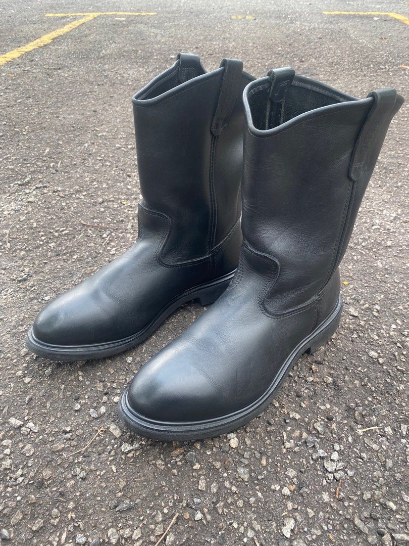 Red wing black pull on cheap boots